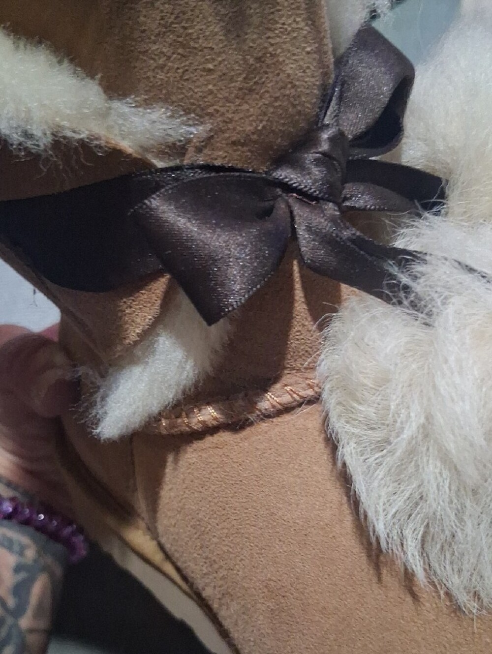 UGG Chestnut Brown Shearling-Lined Short Booties - Picture 12 of 16